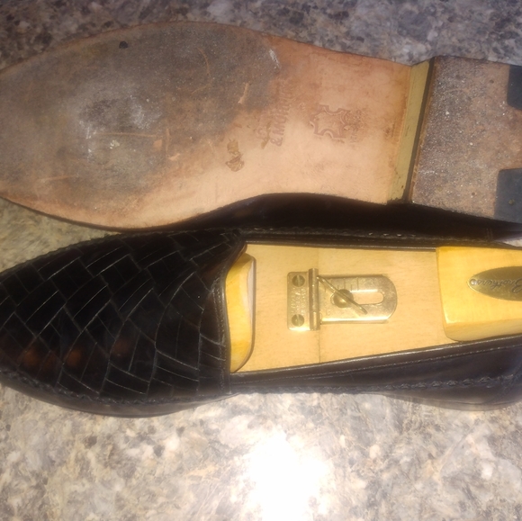 Johnston&Murphy Men\'s Black Woven Dress Like New Loafer Size 12m (139) main image 6